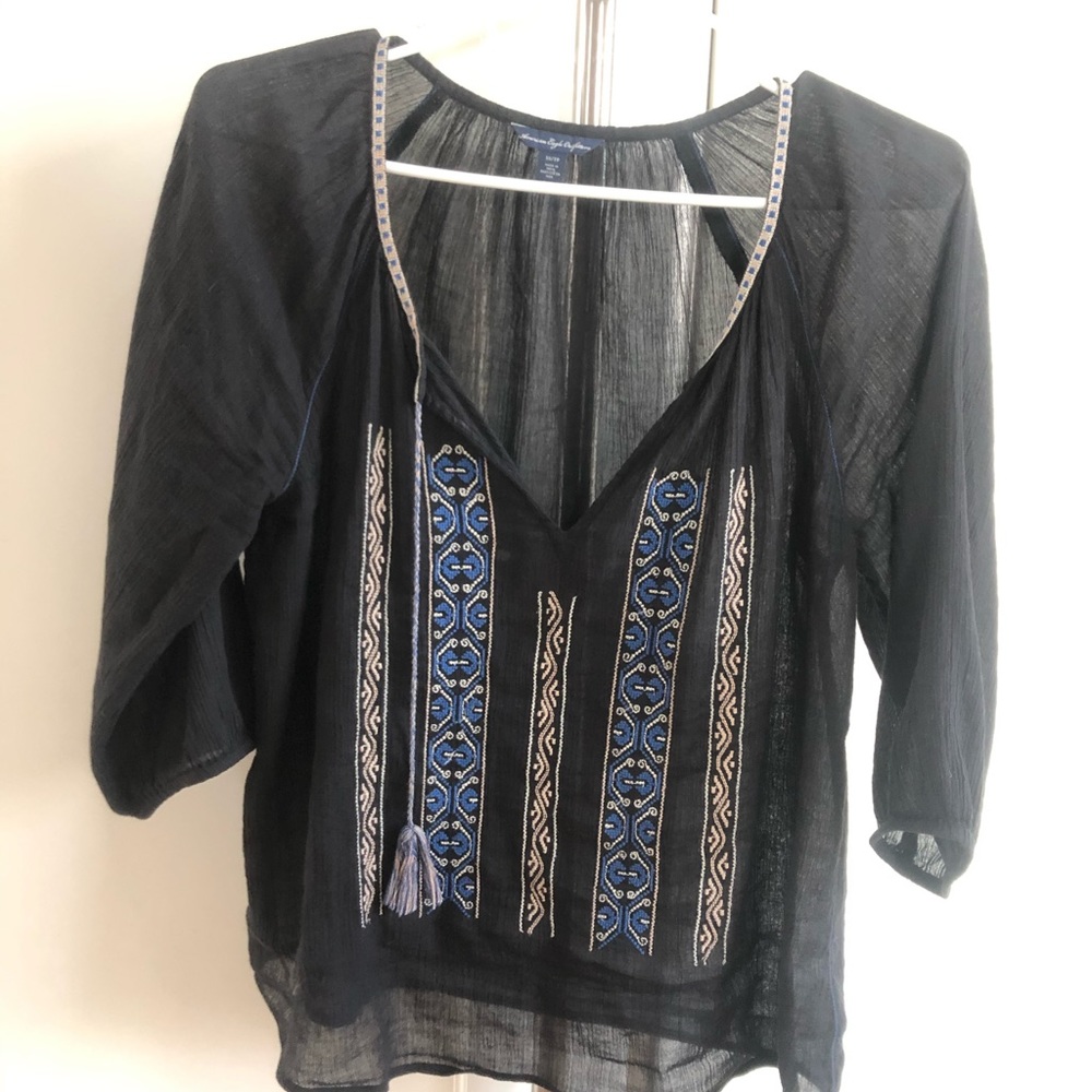American Eagle peasant top